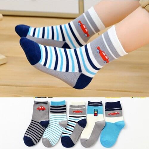 Autumn and Winter Cotton Socks New Style Childrens XL Cartoon Socks Boys Girls Student Socks 1-16 Years Old Warm Socks
