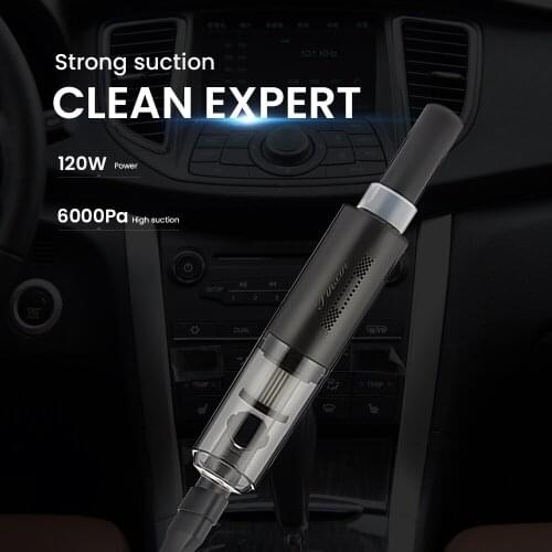 Wireless Handheld Car Vacuum Cleaner 120W Rechargeable Battery Operated Mini Portable Vacuum Wet Dry Dual Use for Car Home