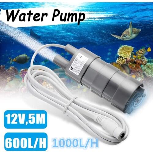 DC 12V Water Pump for Fish Tank Magnetic Submersible Water Pump 5M 600 1000L/H Fish Pond Garden Boat Water Pump Tank Fountain