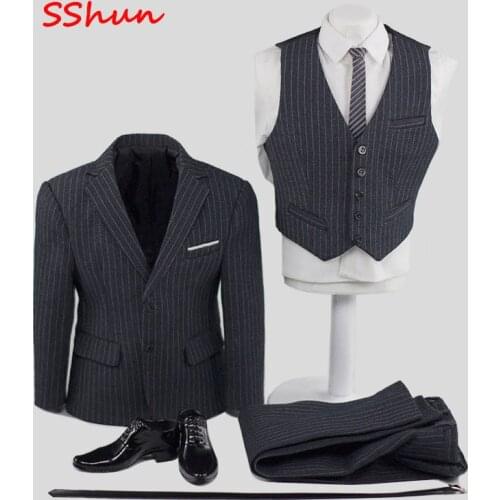 CEN-M05 1/6 Scale British gentleman suit casual wear formal wear Doll Clothes For 12'' Action Figure StrongBody DIY Accessories