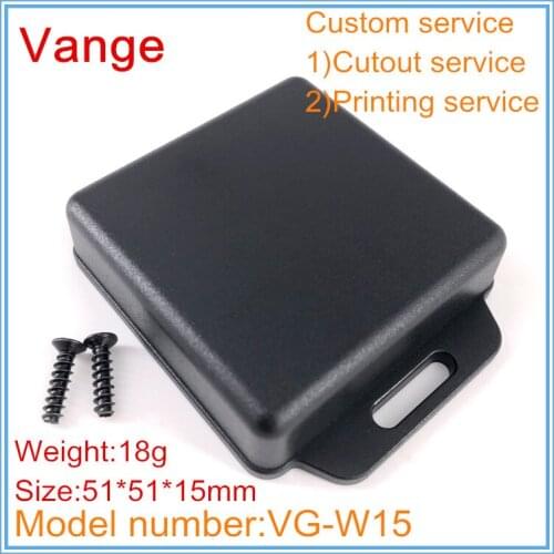 2pcs/lot good quality plastic material IP54 wall-mounted ABS plastic project boxes for diy project 51*51*15mm