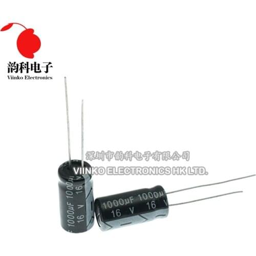 20pcs 16V 1000uF 8*16mm Aluminum Electrolytic Capacitor 8X16mm