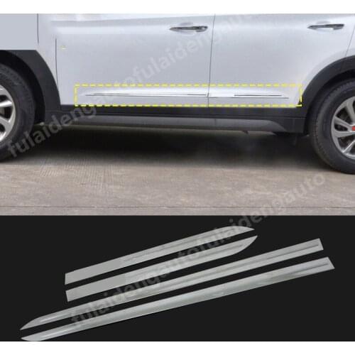 4pcs For Hyundai Tucson 2015-2021 Stainless Steel Side Door Body Molding Trim Plate cover Car Styling Accessories