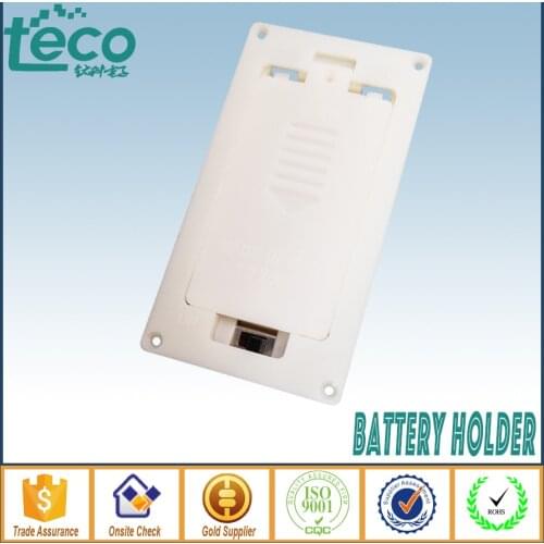 4Pcs/lot 2 AA Battery Holder With Cover With on/off switch Plastic Battery Box for AA TBH-2A-2G