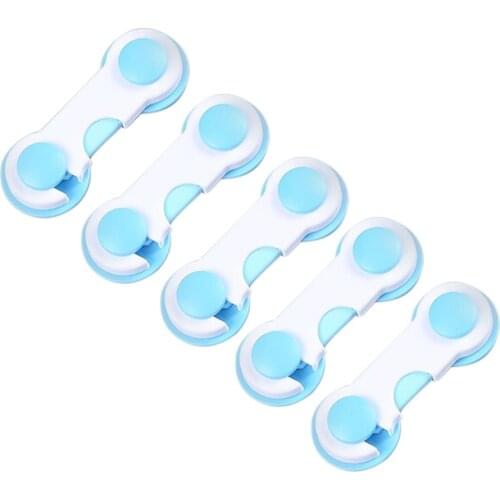 5pcs Children Security Protector Plastic Multi-use Baby Drawer Lock Cupboard Cabinet Door Drawer Safety Locks