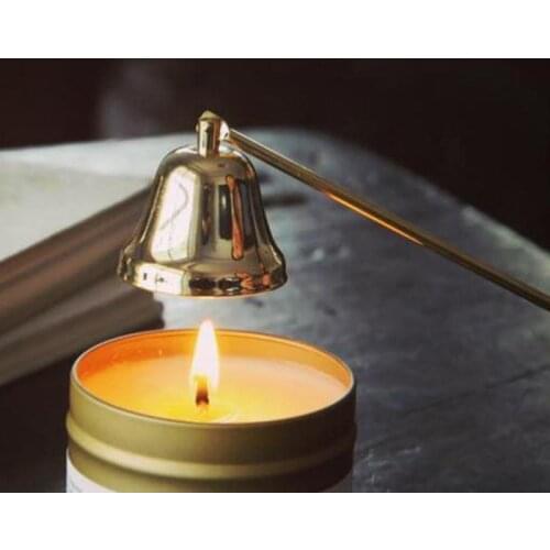 Candle Snuffer Accessories Vintage Decoration Candle Cover Tool Bell Shape Long Handle Banquet Safely Extinguish Home Decor