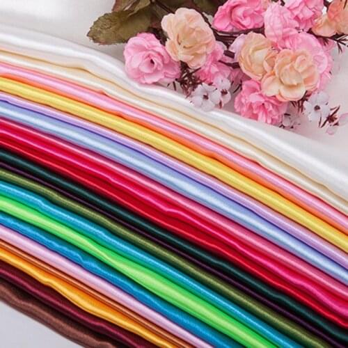 Satin Fabric Silk Cloth 150*100cm Handmade DIY For Box Lining Home Dress Curtain Wedding Party Decoration Sewing Background D10