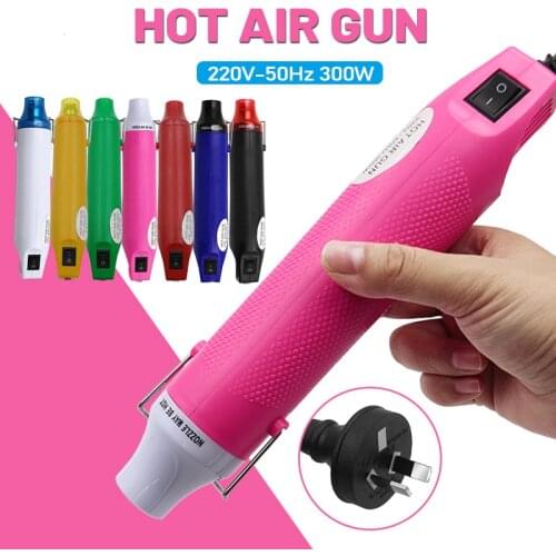 AU 220V DIY Using Heat Gun Electric Power Tool Hot Air 300W Temperature Gun with Supporting Seat Shrink Plastic DIY Tool