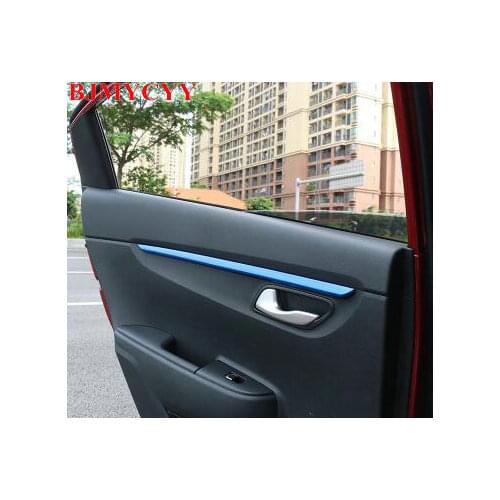 BJMYCYY 4PCS/SET Stainless steel decorative strip for car door For KIA K2 Rio 2017 Auto Accessories
