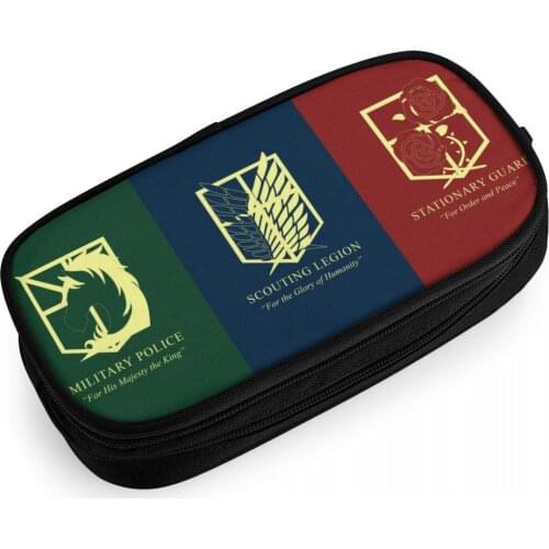 Attack On Titan Pencil Case Children School Supplies Pen bag Student birthday Pen Bag Boys/Girls Attack On Titan Pencil Pouch