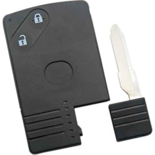 2 Button Smart Card Remote Key Shell Case For Mazda M3 M6 With Insert Small Blade Fob Key Cover 20PCS/lot