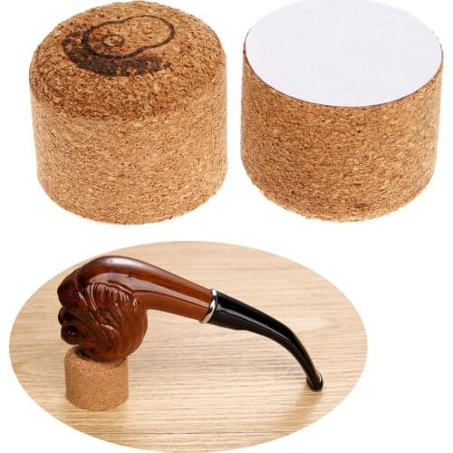 2Pcs Smoking Accessories Wood Smoking Pipe Cork Knockers Tobacco Pipe Soft Wooden Cork Stopper Cleaning Tool Paste Ashtray
