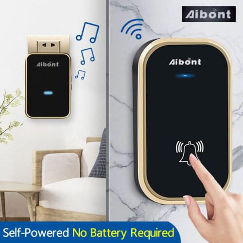 Self powered DoorBell Home Door Chime Intelligent smart Door Bell calling ringbell loud 1 2 Button 1 2 3 Receiver