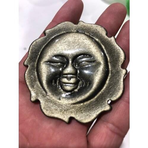 Beautiful natural sun obsidian as a gift