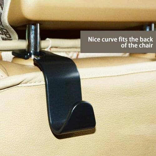 4pcs Car Headrest Back Seat Hook Vehicle Headrest Organizer Hanger Storage Hook For Groceries Bag Handbag Car Accessories