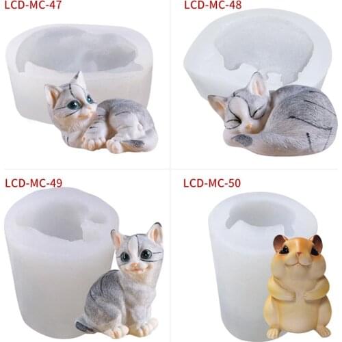 Cute Cat Mouse Silicone DIY Chocolate Ice Cream Soap Mold Cake Decor Baking Tool Decoration