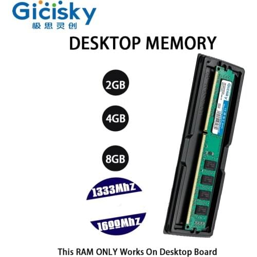Gicisky PC DDR3 2/4/8GB 1600/1333MHz RAM memory module Desktop hardware can improve computer performance Computer Motherboard