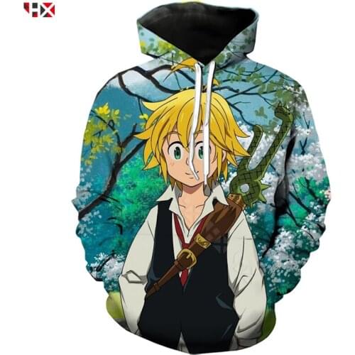 The Seven Deadly Sins Hoodies Men Women 3D Print Meliodas Sin of Anger Hoodie Harajuku Streetwear Casual Sweatshirt Tops X446