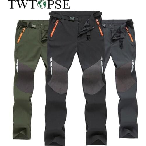TWTOPSE Men Winter Bicycle Bike Pants Sport Softshell Fleece Water Resistant MTB Road Cycling Pants Warm Thermal Hiking Trousers