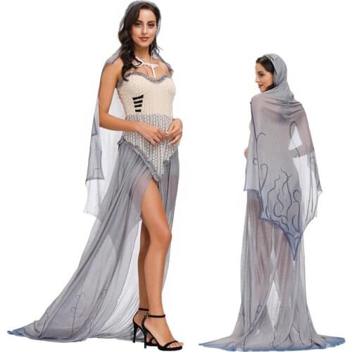 Rebellious adolescent girl Emily witch Zombie Bloody Queen Halloween Cosplay Party Fancy Dress MS4511 MXL