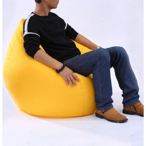 Unfilled Lounge Bean Bag Sofa Cover Home Soft Lazy Sofa Cozy Single Chair Pouf Puff Couch Tatami Living Room Durable Furniture