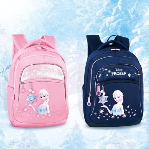 2021 New Frozen Cartoon School Bag Girl Elementary School Student Child Schoolbag Lightweight Wear-Resistant Student Backpack