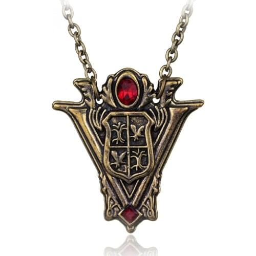 MQCHUN Timeless classic Twilight Saga Eclipse Necklace Pendant New Moon Volturi Crest Jewelry Antique Gold Necklace-30