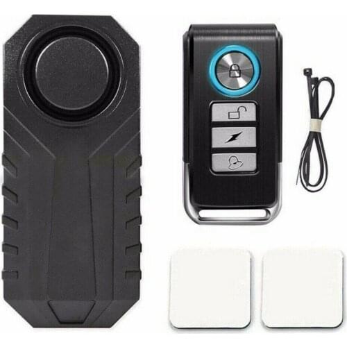 113dB Loud Wireless Remote Control Waterproof Bicycle Security Alarm Vibration Sensor Bicycle Motorcycle Anti-theft Alarm System