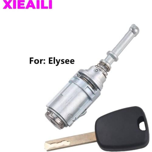 XIEAILI OEM Left Door lock Cylinder Auto Door Lock Cylinder For Citroen Elysee With 1Pcs Key S416