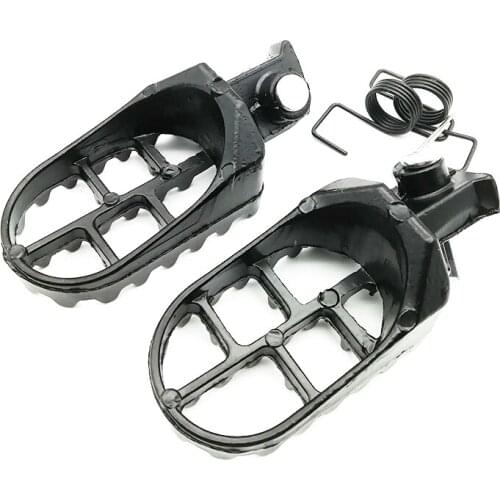 1 Pair Blk Aluminium Motorcycle Foot Pegs Footrest for Honda 50/70/110cc