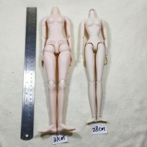 1PCS Nude Girl Body OOAK Doll Factory Doll Body 28cm 31cm Children Toys Fitting 20 joints and 22 joints Not Head
