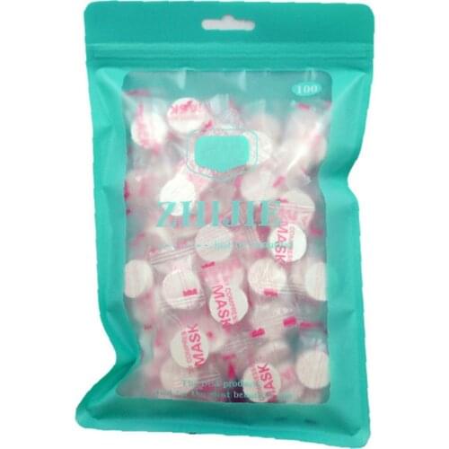 100pcs DIY Compressed Mask Disposable Facial Mask Home Skin Care (Random Color)