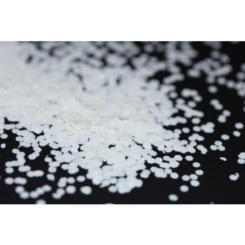 2mm Snow White Loose Glitter, .060" Hex, Solvent Resistant Glitter