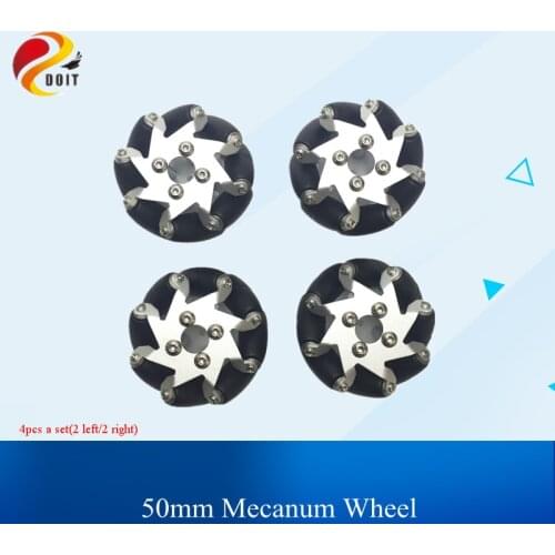 4pcs/pack 50mm Mecanum Wheel 2WD/4WD Smart Car Drive Wheels For TT Motor Omnidirectional Wheel RC Parts and Accessories DIY Kit