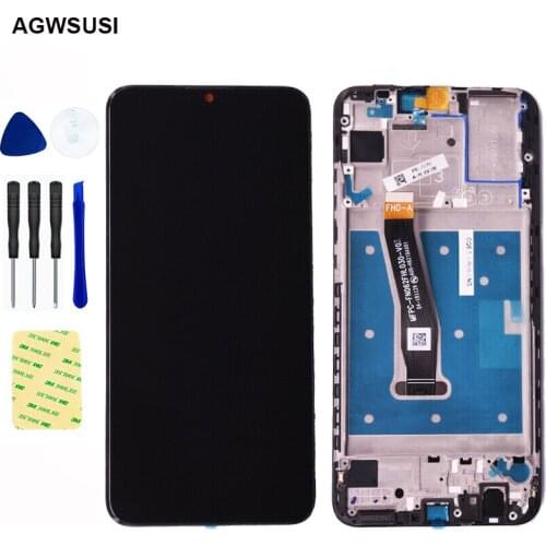 6.21" For Huawei P Smart 2019 LCD Screen Display POT-LX1 L21 LX3 LCD Panel Touch Screen Digitizer Sensor Glass Assembly Frame