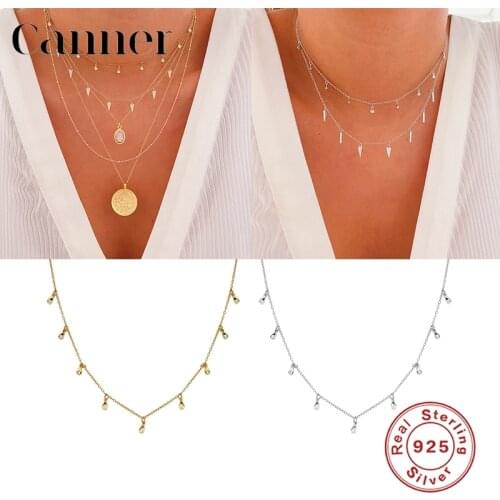 925 Sterling Sliver Choker Necklace joyas de plata AAAAA Zircon MultiString Clavicle Necklace For Women Fine Jewelry collares W4