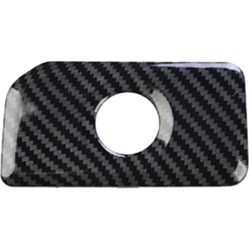 Car Co-Pilot Glove Boxes Handle Cover Trim for Dodge Ram 1500 2019-2021 Carbon Fiber ABS