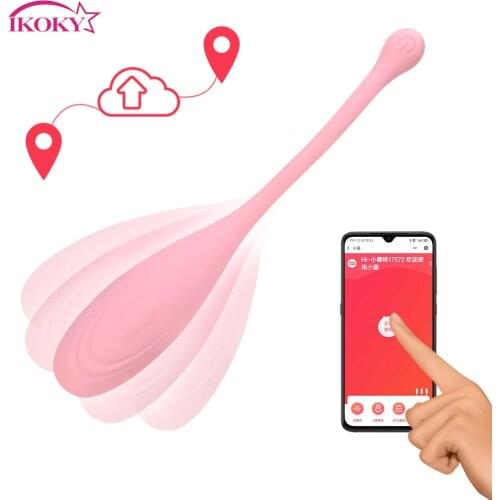 IKOKY Vaginal Tight Exercise Vibrator Adult Product Vibrating Eggs 8 Speed Ben Wa Balls Jump Eggs Kegel Balls Sex Toys For Women