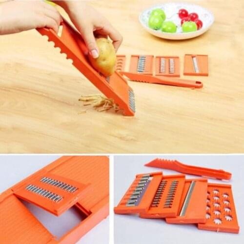 7pcs/set Vegetable Fruit Potato Slicer Peeler Cutter Chopper Grater Vegetable Cutter Kitchen Accessories Creative Practical Tool