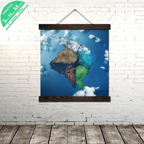 Bionicle Island Green Modern Wall Art Print Pop Art Picture And Poster Solid Wood Hanging Scroll Canvas Painting Home Decor