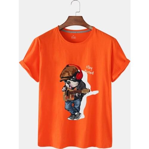 Summer Womens Fashion Cartoon Print Womens Short Sleeve T-shirt Breathable Lovely Shirt O Collar Top Large SizeWomens T-shirt