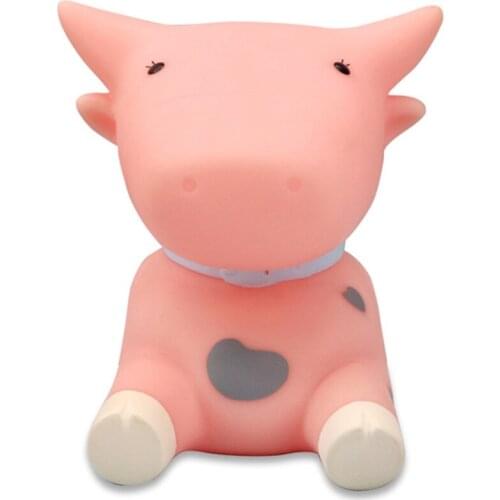 Small and Portable Cute Night Light Cartoon Cow Image Bedroom Dormitory Eye Protection Night Light Illuminated