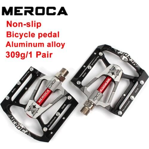 MEROCA Mtb pedal aluminum alloy non-slip 9/16 inch bicycle pedal for road and mountain BMX Mtb ultralight bicycle pedal