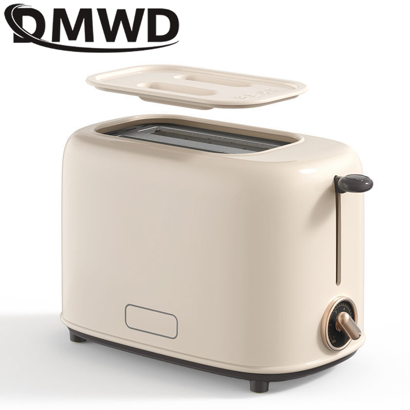 DMWD Household Toaster With 2 Slices Slot Automatic Warm Multifunctional Breakfast Bread baking Machine 680W Toast Maker EU US