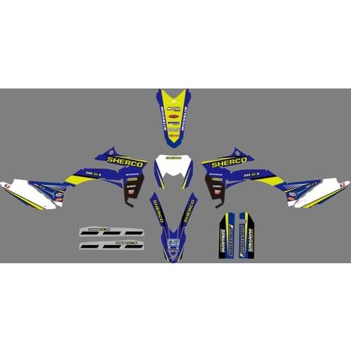 Free custom numbers names Motorcycle Stickers Decals Graphics kits for SHERCO ENDURO SE SEF 125 250 300 450 2016 2015 2014 2013