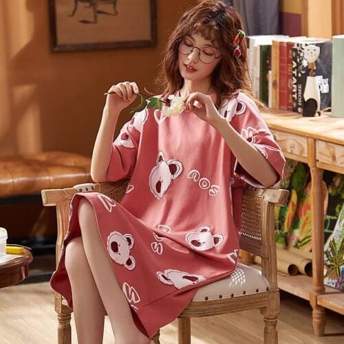 Summer Women Sleepwear Silk Satin Nighty Nightdress Fashion Sexy Lingerie Nightgown Lady Nightwear Female Night Home Cloth Dress