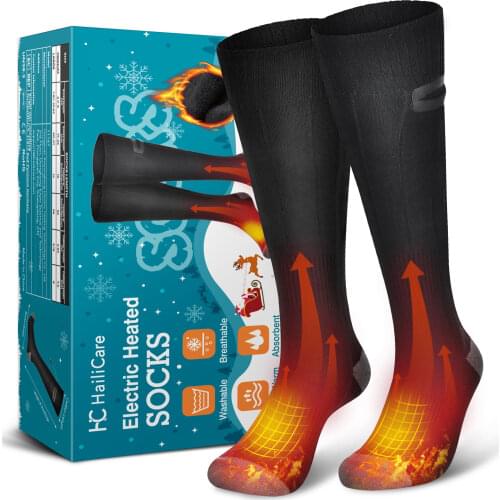 Electric Heating Socks Rechargeable Battery Powered Winter Warm Outdoor Skiing Cycling Socks Thicken Super Soft Thermal Socks