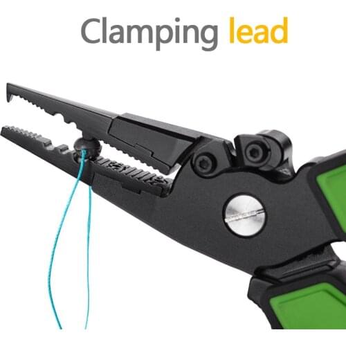 New Arrival New Color Self-locking Aluminium fishing pliers fishing cutting pliers with rubber handle