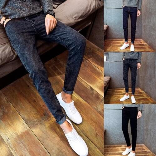 New Arrivals Men Fashion Denim Jeans Slim Fit Skinny Fashion Casual Long Pencil Pant fashion Casual Trousers