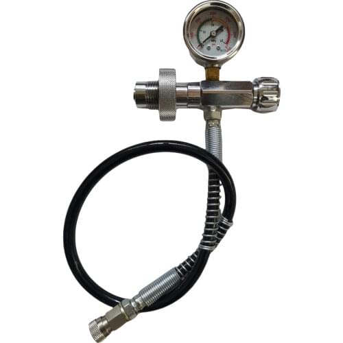 PCP Airsoft DIN Fit HP Air Filling Station with 24'' Rifle Filling Charging Hose